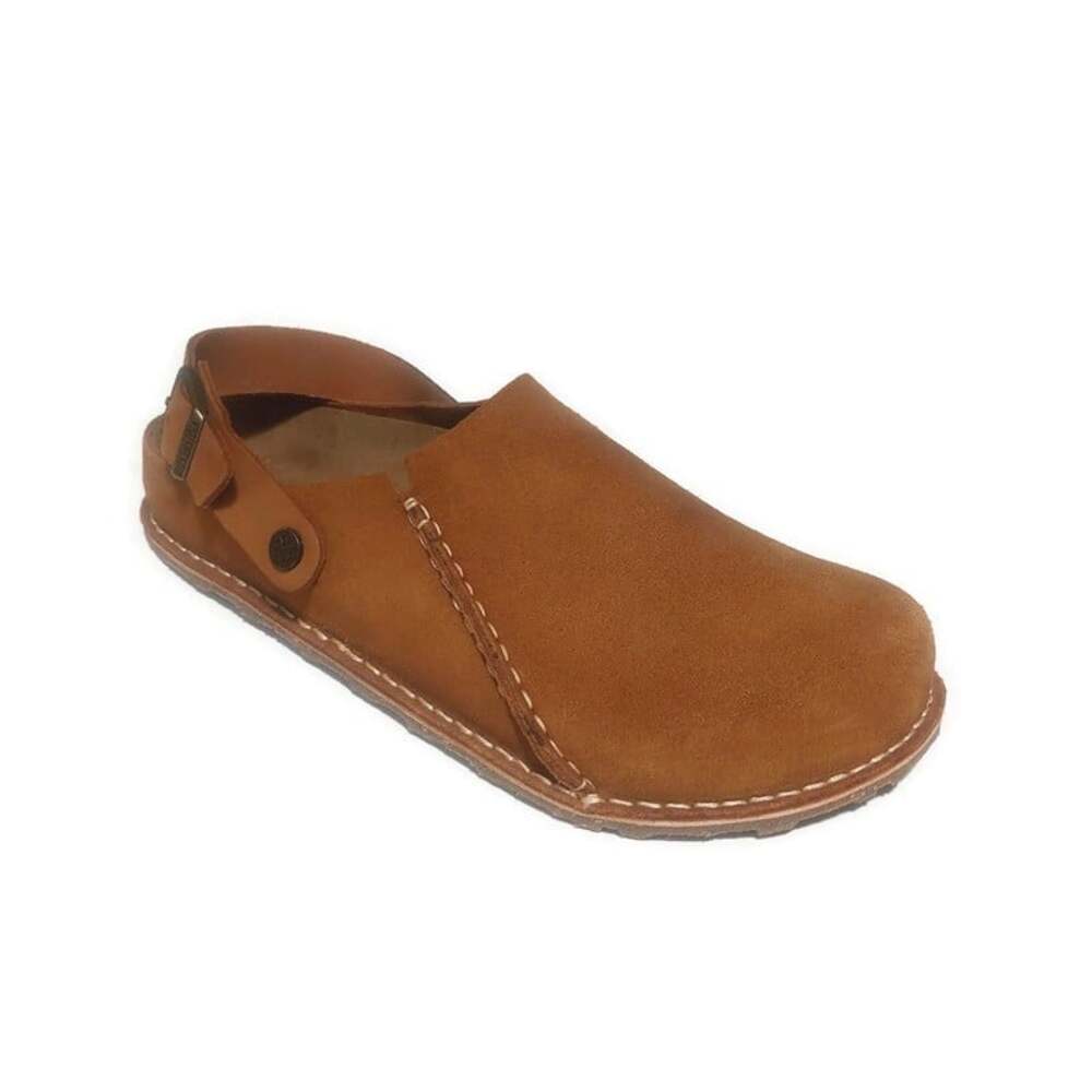 Birkenstock Lutry Premium Suede Sandals Mens 10 EU 43 Mink Brown Mules NWT Clogs